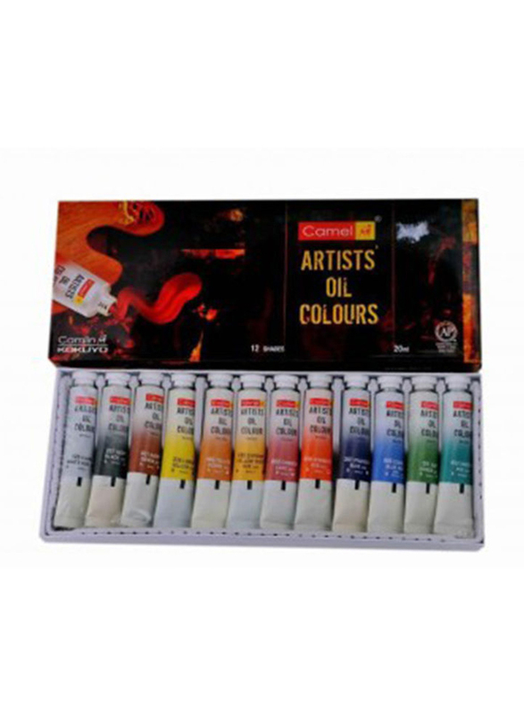 

Camlin Artist Oil Colour Set, 12 Pieces x 20ml, Multicolour