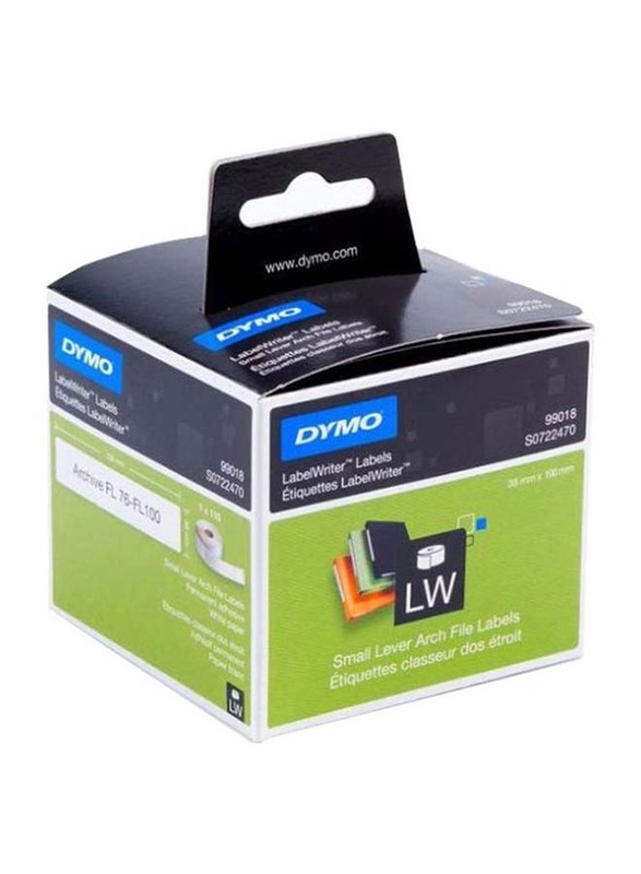 

Dymo Labelwriter Label Roll, 110 Sheet, 38 x 190mm, White