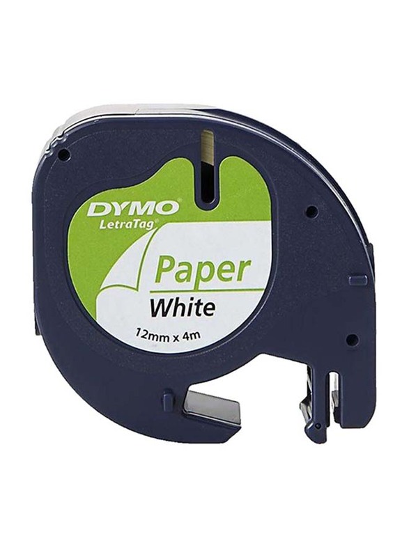 

Dymo Tape with Dispenser, White/Blue