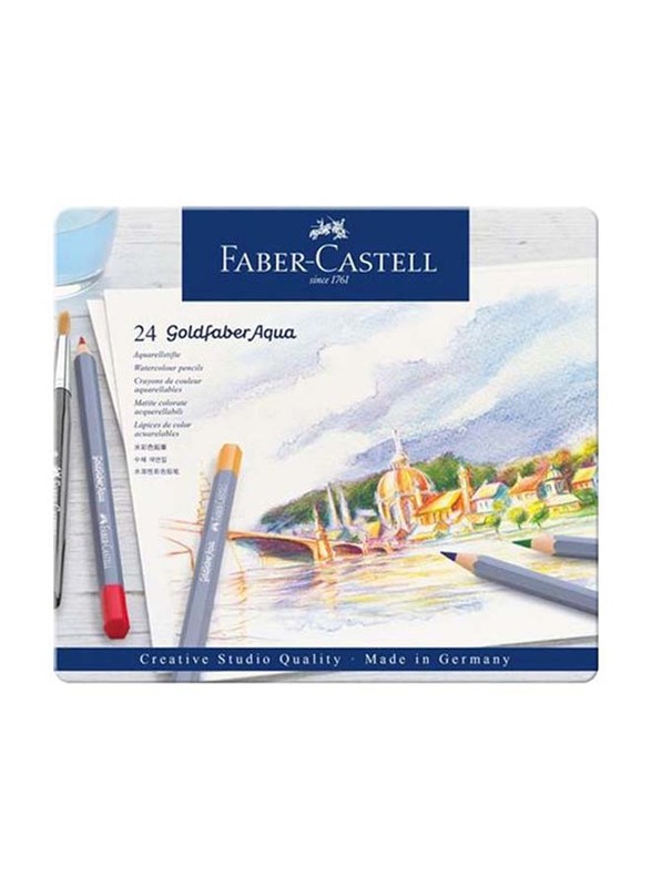 

Faber-Castell 24-Piece Goldfaber Aqua Watercolour Pencil Set, Multicolour