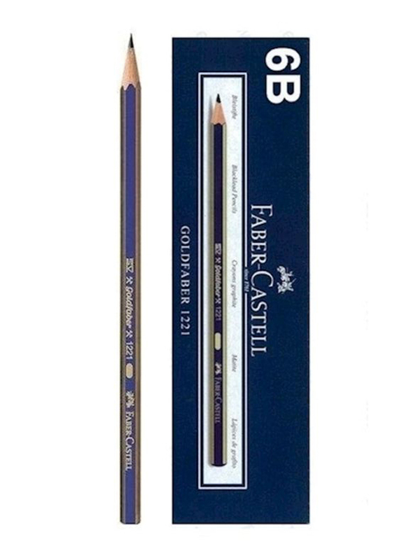 

Faber-Castell Goldfaber Graphite Pencil Set, 12 Pieces, Blue/Gold