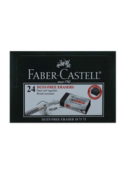 Faber-Castell 24-Piece Dust Free Eraser Set, Black