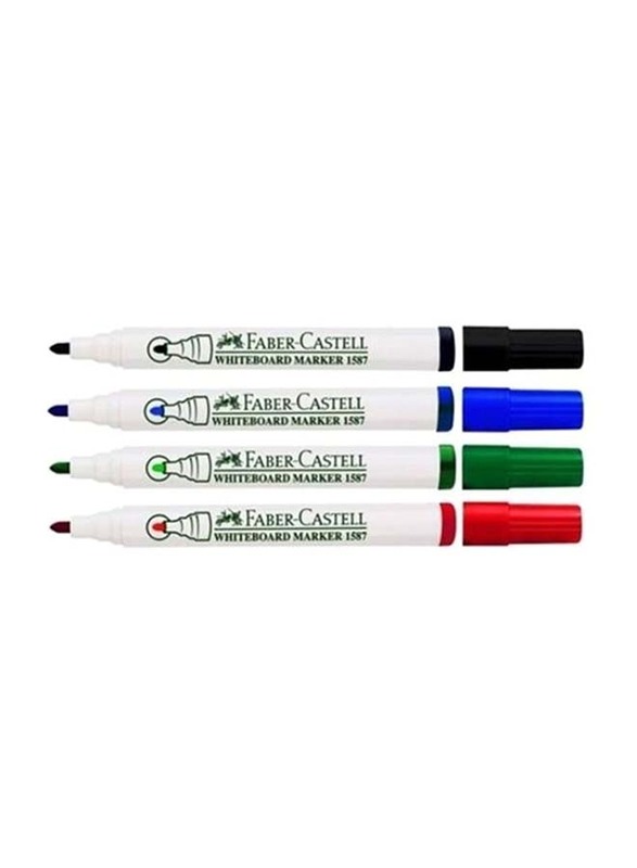 

Faber-Castell 4-Piece Whiteboard Marker Pen Set, Multicolour