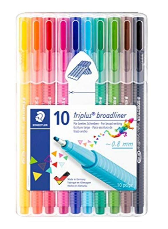 

Staedtler StaEDT Perfumeler Triplus Broad liner Fineliner Pen Set, 10 Pieces, Multicolour