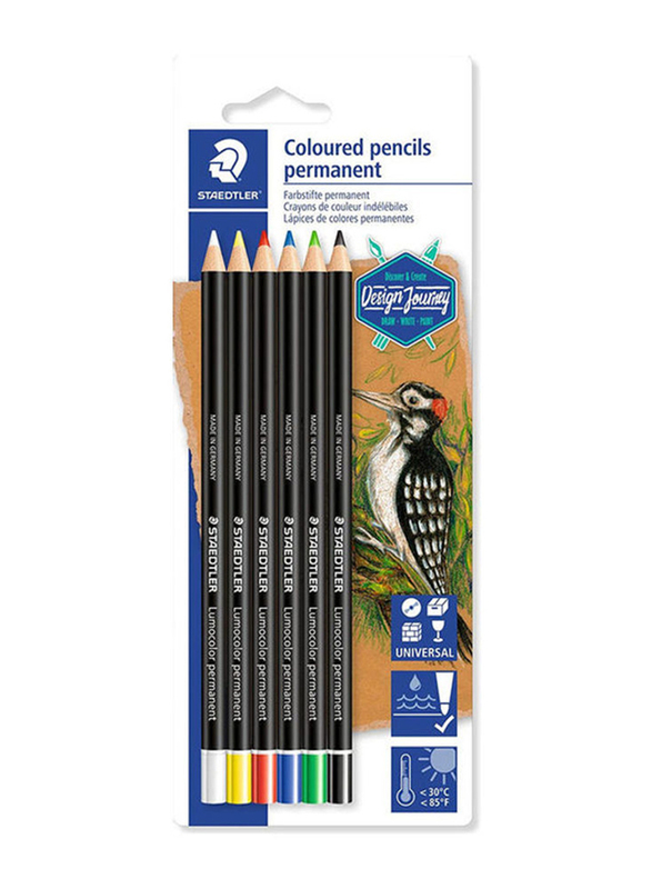 

Staedtler StaEDT Perfumeler 6-Piece Permanent Color Pencil Set, ST-10820BK6-C, Multicolour
