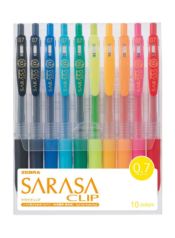 

Zebra Sarasa Clip Gel Ink Pen Set, 10 Pieces, Multicolour