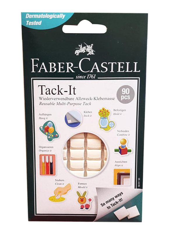 

Faber-Castell Tack-It Adhesive Set, 90 Pieces, White