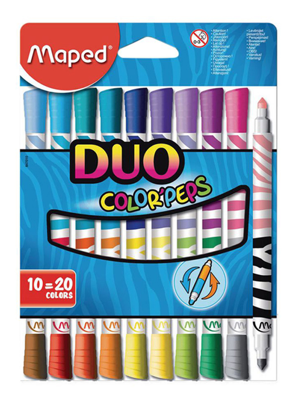

Maped Twin Tip Color Pen Set, 10-Piece, Multicolour