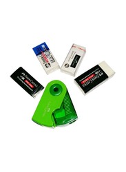 Faber-Castell 5-Piece Eraser with Sharpener Set, Multicolour