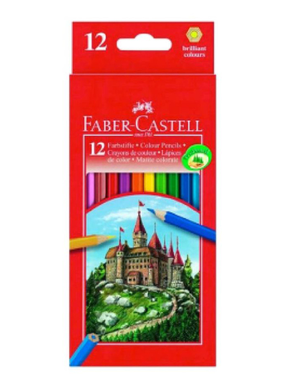 

Faber-Castell 12-Pieces Hexagonal Color Pencil with Sharpener, SA-8681241073033, Multicolour