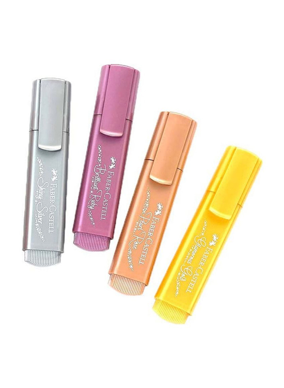

Faber-Castell Metallic Effect Highlighter Set, 4-Piece, Multicolour