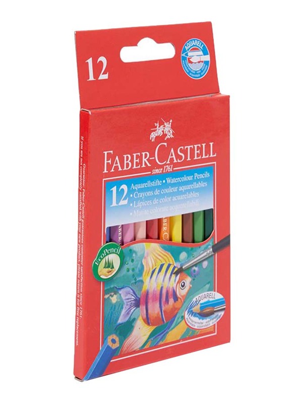 

Faber-Castell 12-Piece Aquarelle Watercolour Pencil Set, 114412, Multicolour