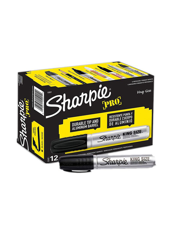 

Sharpie Pro King Size Permanent Marker Set, 12-Piece, Black