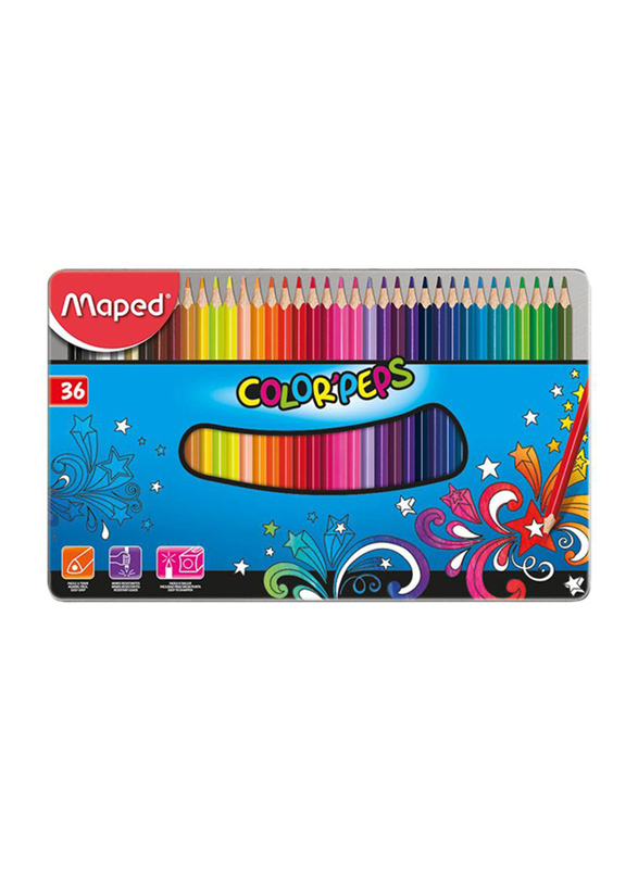 

Maped Metal Case Color Pencil Set, 36-Piece, Multicolour