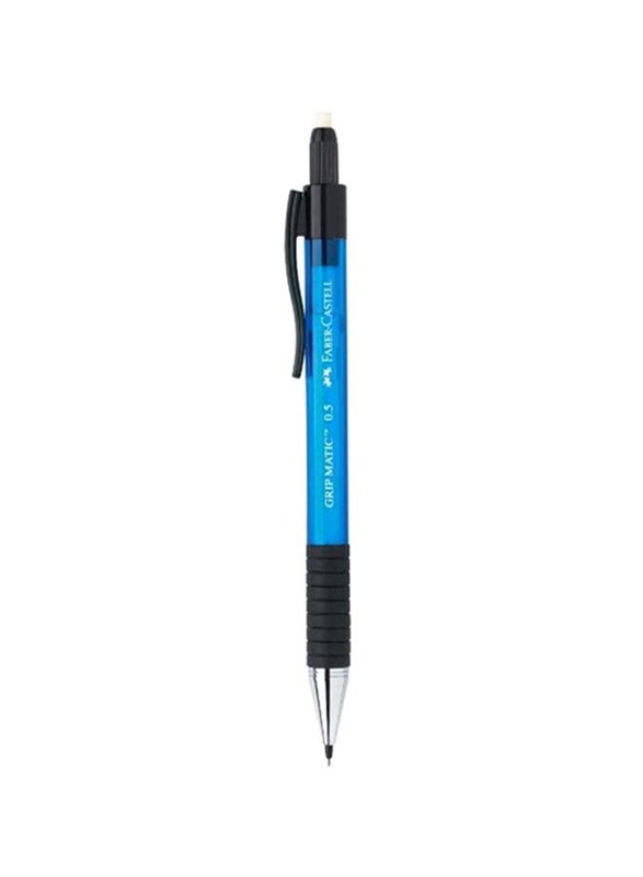 

Faber-Castell Grip Matic Automatic Mechanical Pencil, 131807, Blue/Black/Silver