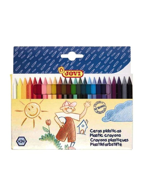 

Jovi Plastic Crayons Set, 24 Piece, Multicolour