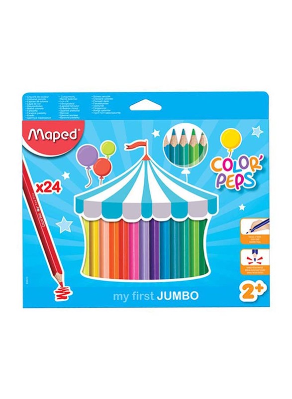 

Maped Color Peps Jumbo Colour Pencil Set, 24 Pieces, Multicolour