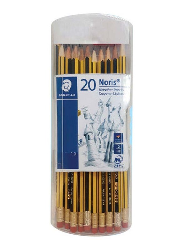 

Staedtler StaEDT Perfumeler 20-Piece Noris HB Pencil Set, Yellow/Black