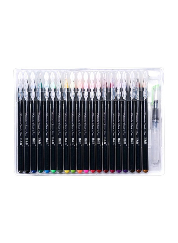 

H&B Watercolour Brush Calligraphy Pen Set, 20 Pieces, Multicolour