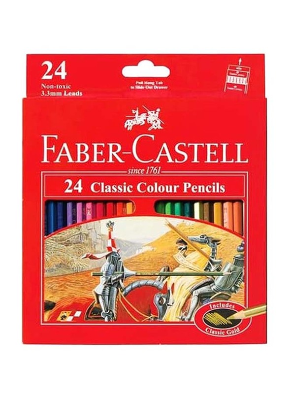

Faber-Castell Classic Colour Pencils with Sharpener, 24 Pieces, Multicolour