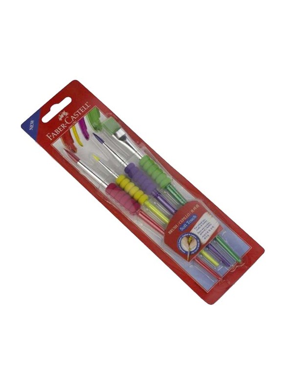 

Faber-Castell Soft Touch Paint Brushes Set, 4-Piece, Multicolour