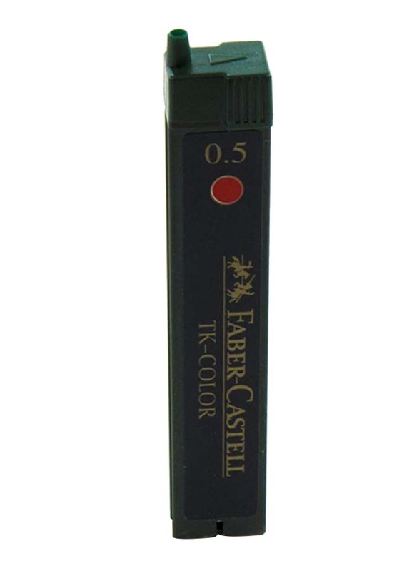

Faber-Castell 12-Piece Super-Polymer Pencil Lead Refill Set, 0.5mm, Red