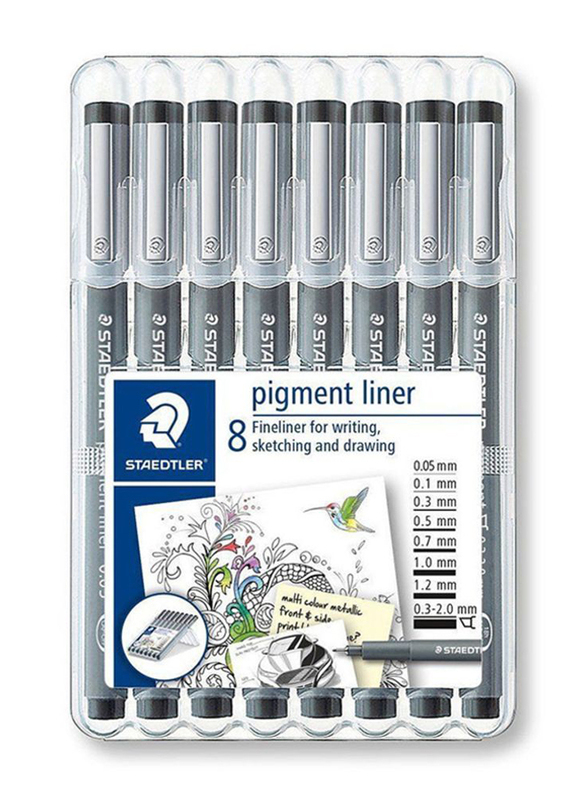 

Staedtler StaEDT Perfumeler 8-Piece Pigment Liner Pen Set, Grey