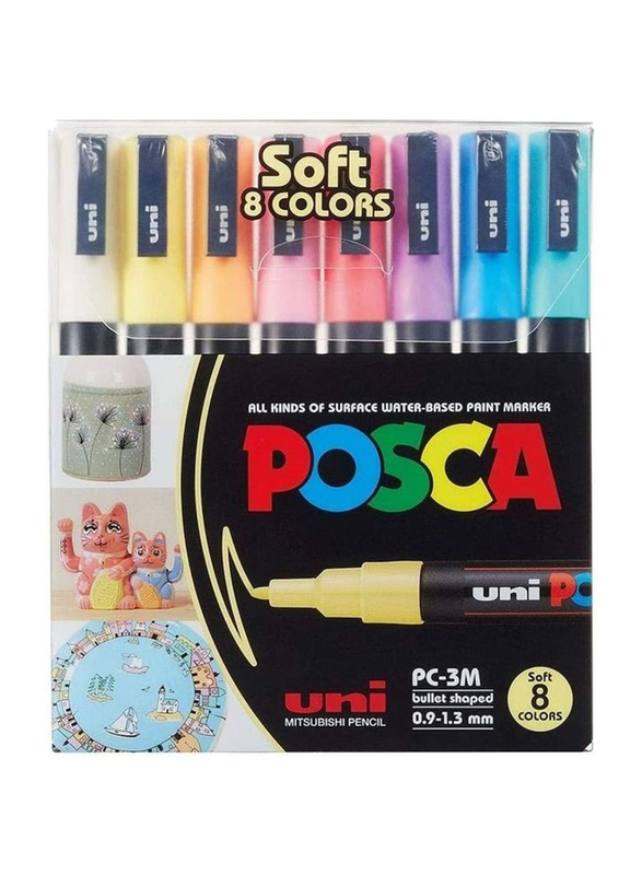 

Uni Soft Bullet Shaped Paint Marker Set, 8 Pieces, Multicolour