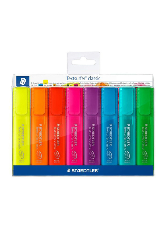 

Staedtler StaEDT Perfumeler Textsurfer Classic Highlighter Set, 8-Piece, Multicolour