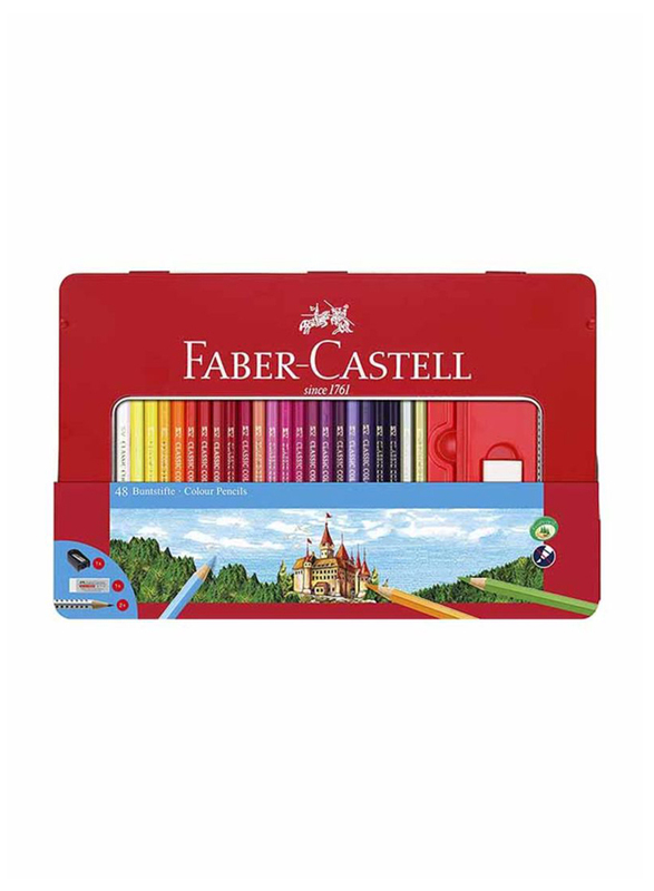 

Faber-Castell 36-Piece Metal Case Classic Color Pencil Set, 115886, Multicolour