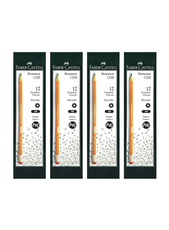 

Faber-Castell 48-Piece Bonanza HB Lead Pencil Set, 112000, Orange/Black