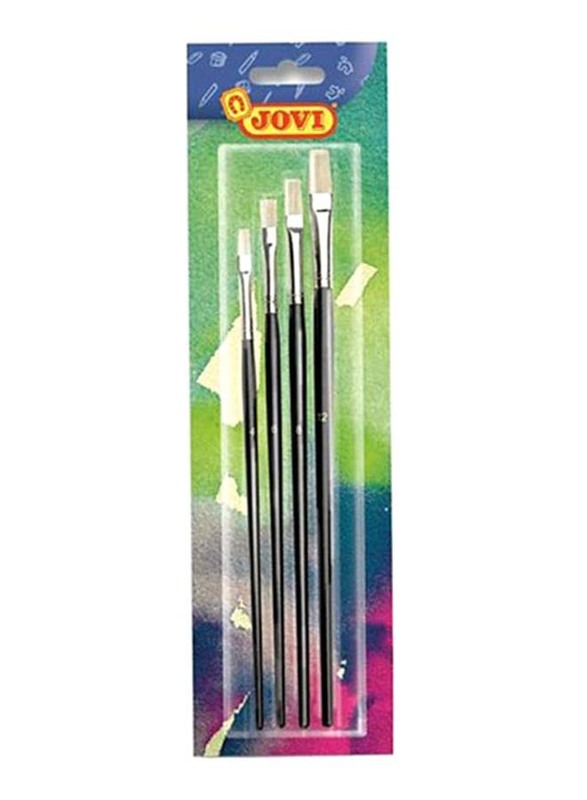 

Jovi Artist Paint Brush Set, 4 Piece, Black/Silver