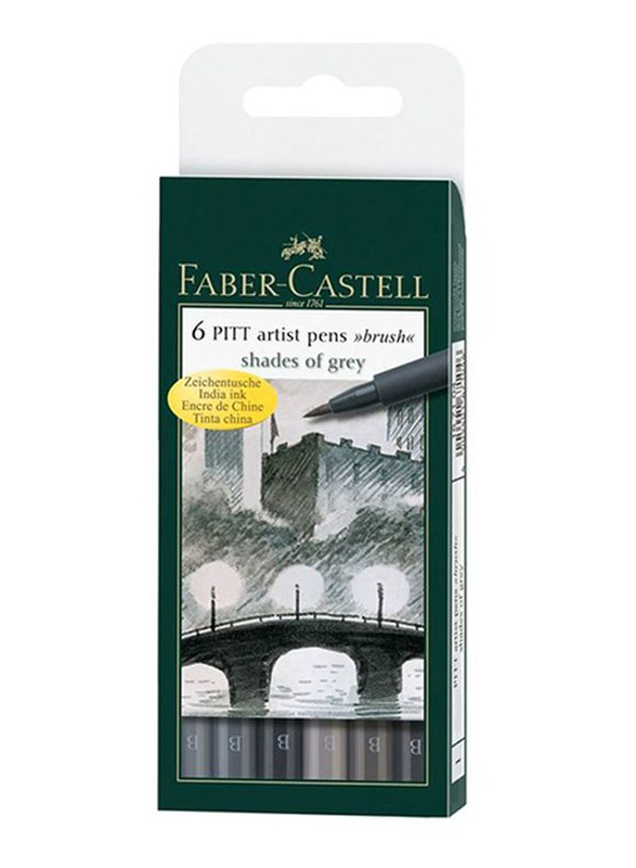 

Faber-Castell Shades Pitt Artist Pen Set, 6-Piece, Multicolour