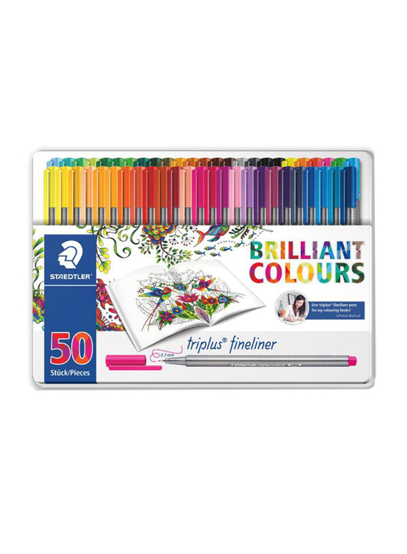 

Staedtler StaEDT Perfumeler Triplus Brilliant Colours Fineliner Pen Set, 50-Pieces, Multicolour