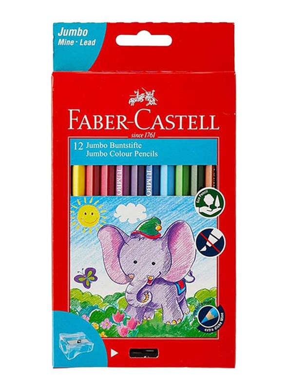 

Faber-Castell 12-Piece Jumbo Colour Pencil Set, Multicolour