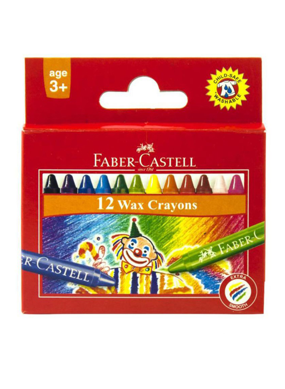 

Faber-Castell Extra Smooth Wax Crayon Set, 12-Piece, Multicolour