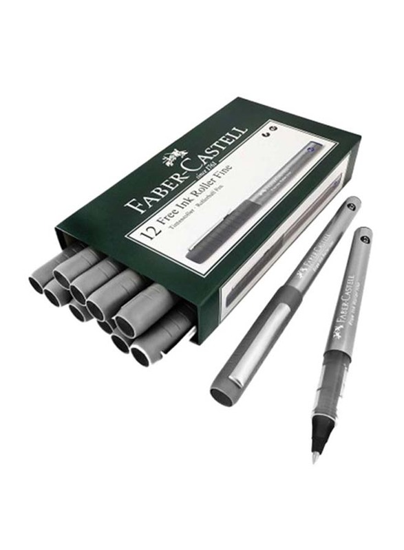 

Faber-Castell 12-Piece Free Ink Rollerball Pen Set, 0.7mm, Black