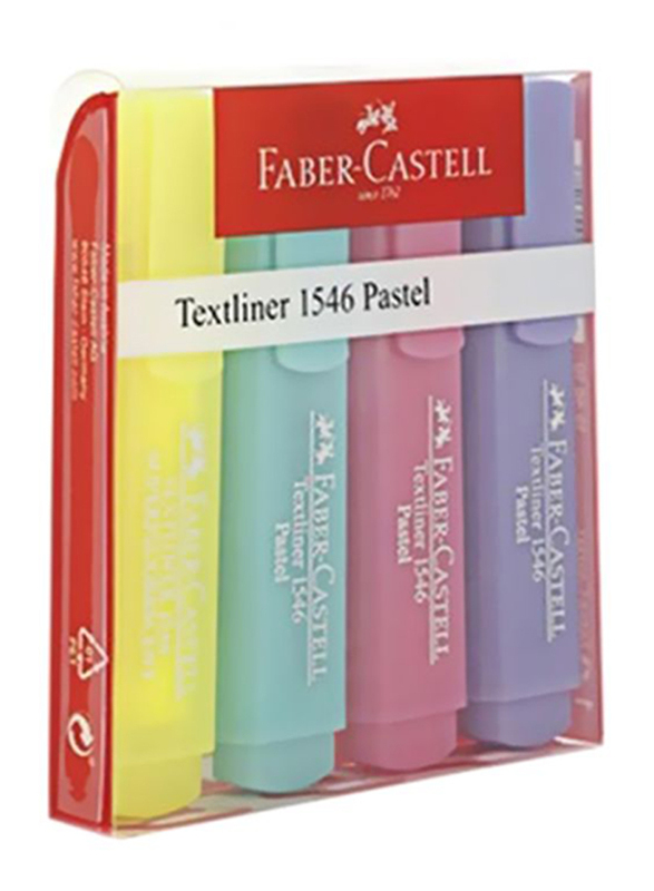

Faber-Castell Pastel Textliner Highlighter Set, 4-Piece, Multicolour
