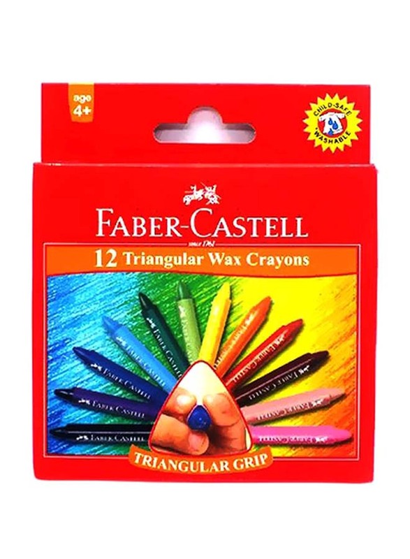 

Faber-Castell Triangular Wax Crayon Set, 12-Piece, Multicolour