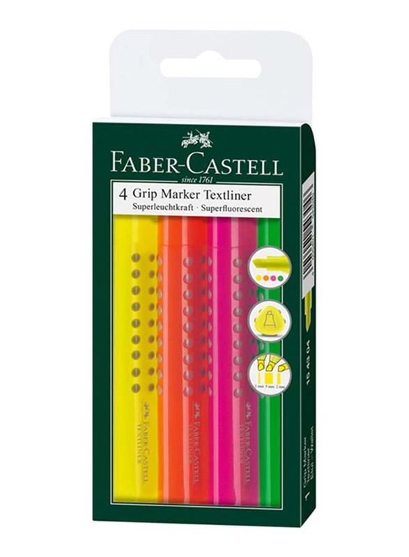 

Faber-Castell Grip Marker Highlighter Set, 4-Piece, Multicolour