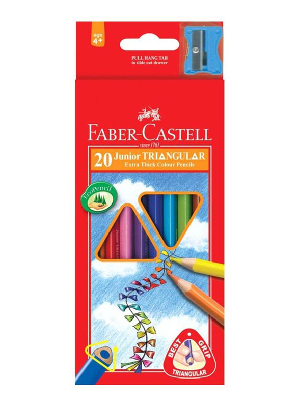 

Faber-Castell Junior Triangular Color Pencil Set, 20 Pieces, Multicolour