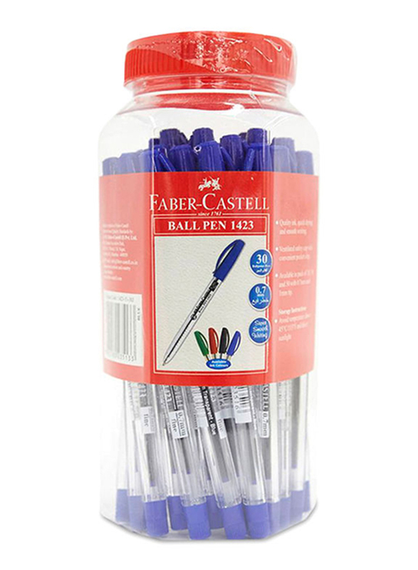 

Faber-Castell 30-Piece 1423 Medium Ballpoint Pen Set, Blue