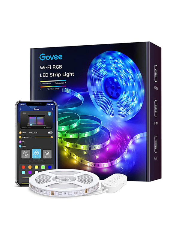 

Govee Wi-Fi RGB Led Strip Light, 150 Lights, White