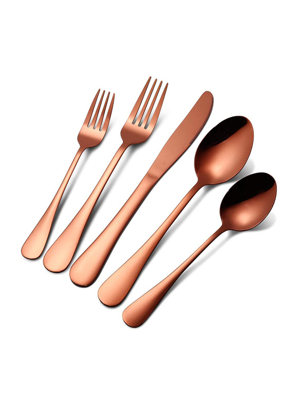 

Nice Kitchen 20-Piece Stainless Steel Flatware Set, Rose Gold