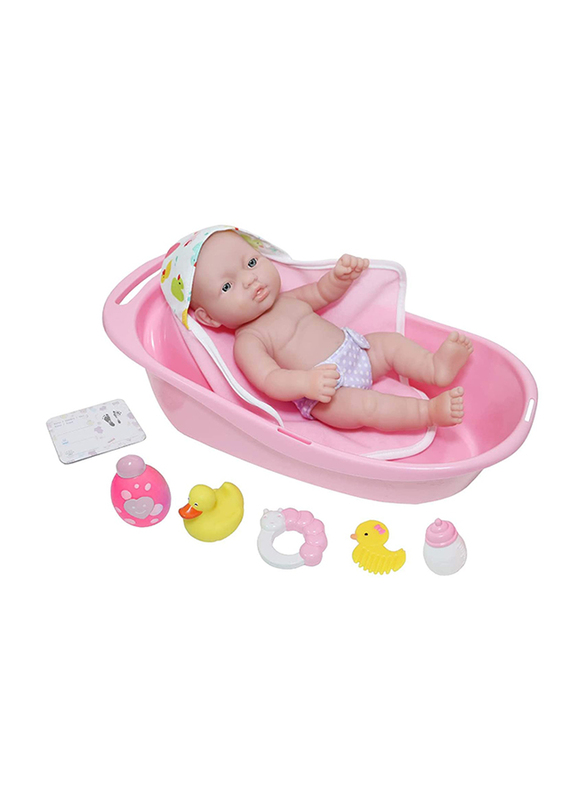 

JC Toys 13-inch LA Newborn Baby Doll with Bathtub Set, 8 Pieces, Ages 2+