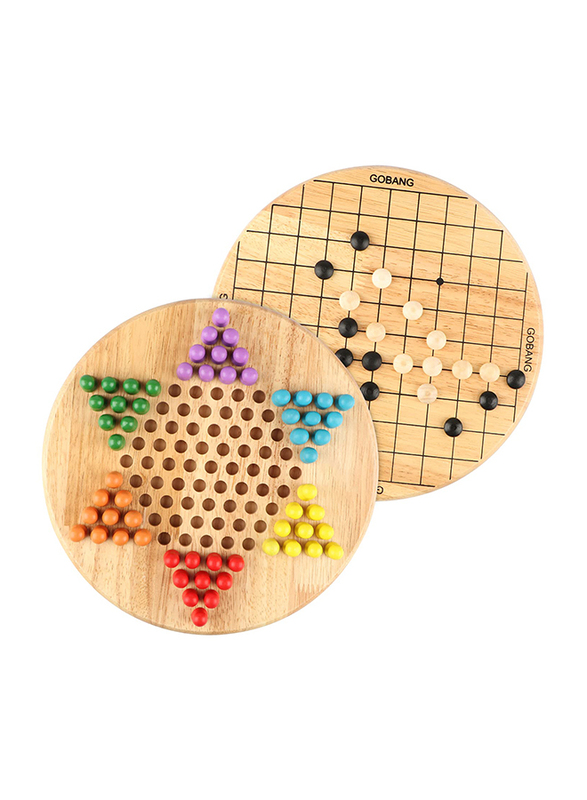 

Wondertoys 2 in 1 Chinese Checkers & Gobang (Five in a Row) Wooden Board Game