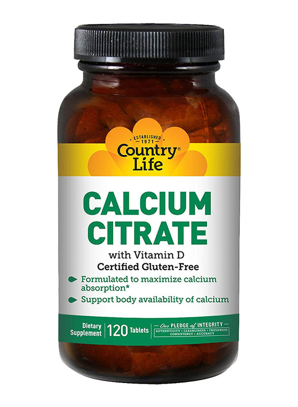 

Country Life Calcium Citrate with Vitamin D Dietary Supplement, 2 Piece x 120 Tablets