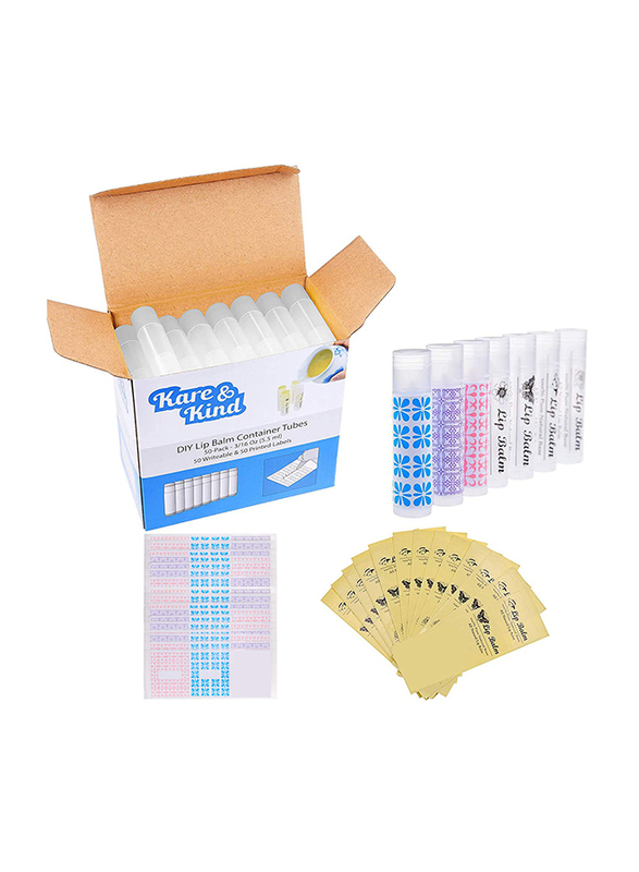 

Kare & Kind Lip Balm Set, 5.5ml, 50 Pieces, Clear