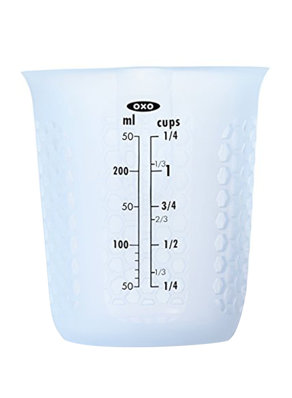 

Oxo 250ml Squeeze Pour Silicone Measuring Cup, Light Blue