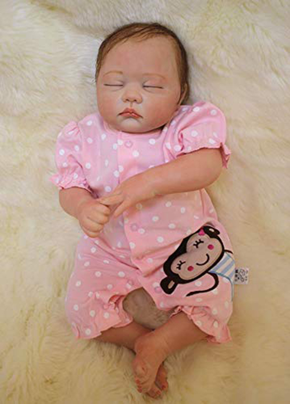 

Ocsdoll Cute Realistic Soft Silicone Vinyl Reborn Baby Doll, Ages 3+, Multicolour